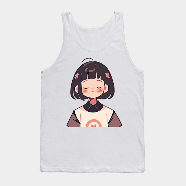 Relaxed Anime Girl Tank Top by Sheptylevskyi